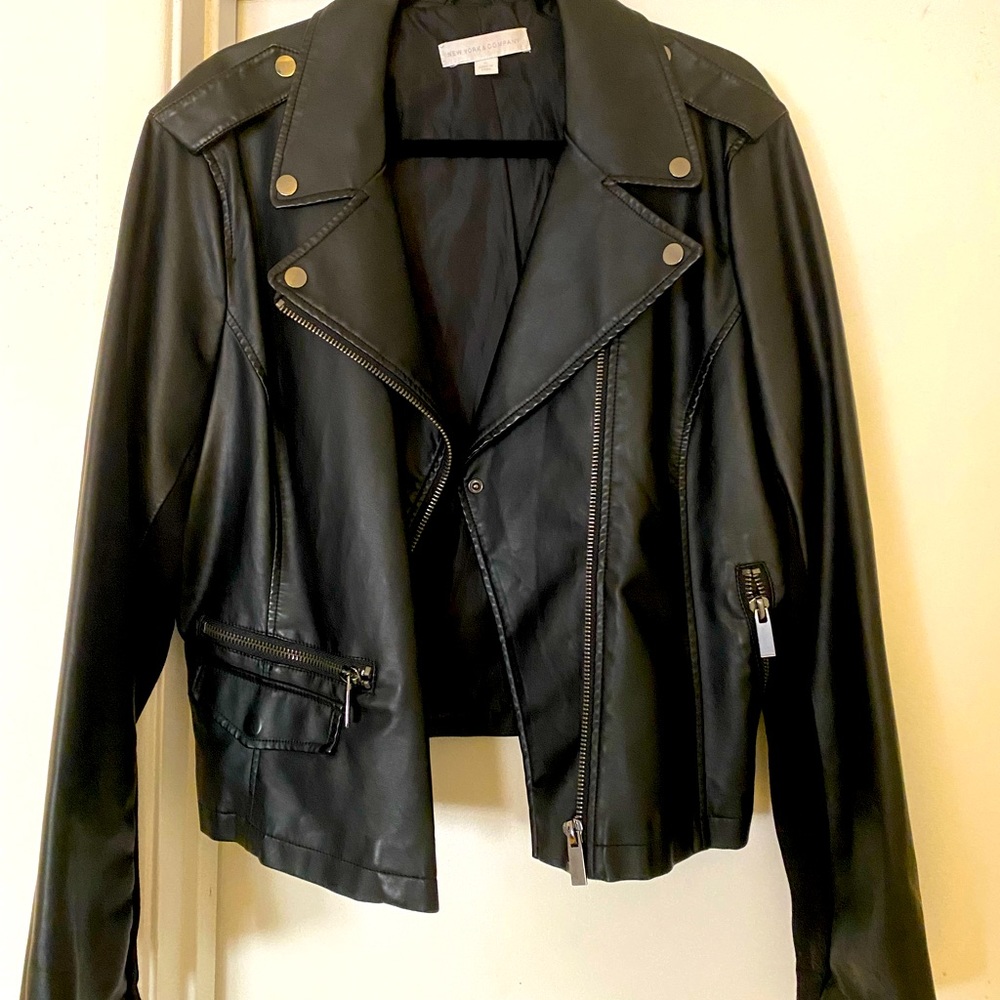NY&Co Black Moto Jacket XL